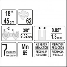 YT-84956 YATO Lant pentru drujbe lungime 18",..